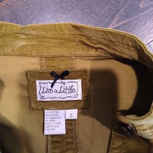 SALE! $10. Olive green velvet-like blazer